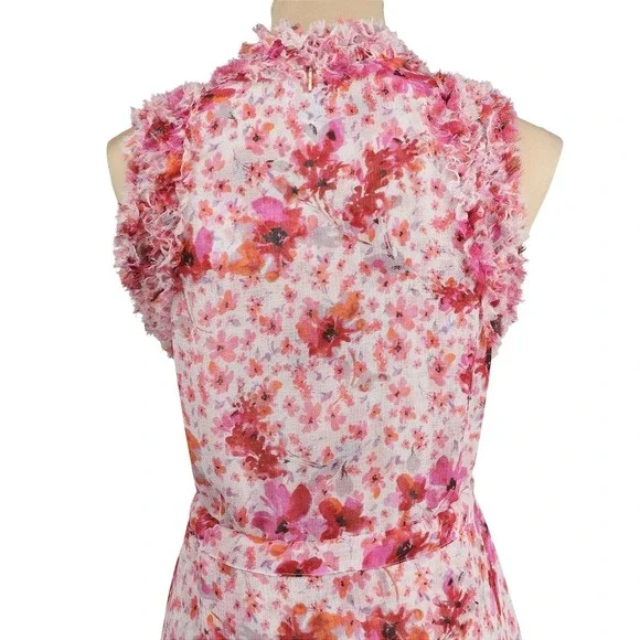 MISA Los Angeles Aurelie Floral Maxi Dress Ruffle Sleeveless XS NWT - Picture 6 of 10